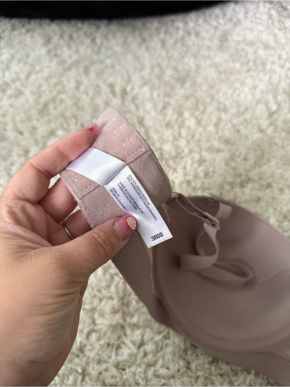 Women’s NAUTICA Neutral Colored Strapless Bra Subtle Ribbed Bra Size 38DD NWT - Picture 13 of 13